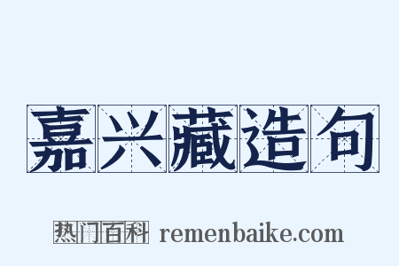 嘉兴藏造句是什么意思的图片